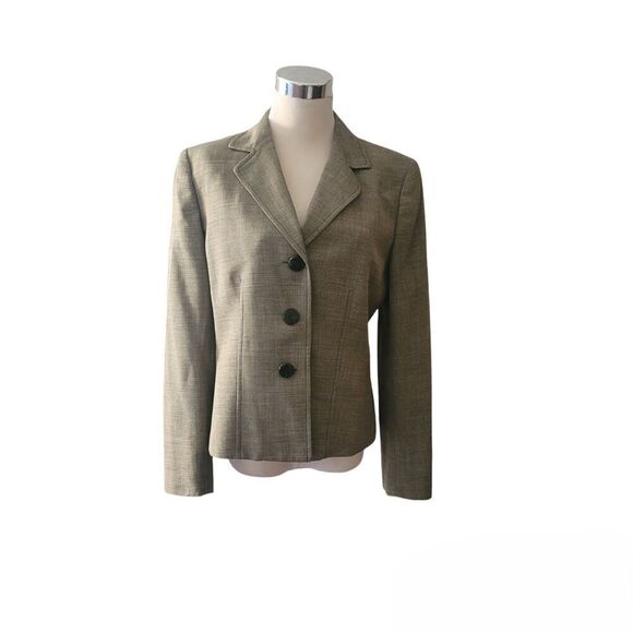 Evan-Picone Vintage Tan Taupe Blazer & Skirt Suit 10 - Picture 4 of 12